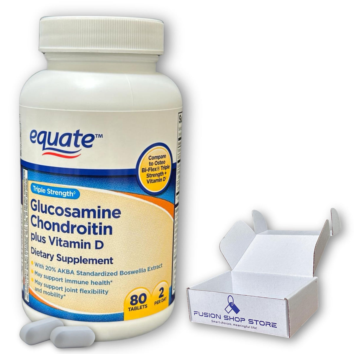 Triple Strength Glucosamine Chondroitin Vitamin D Tablets 80ct I726
