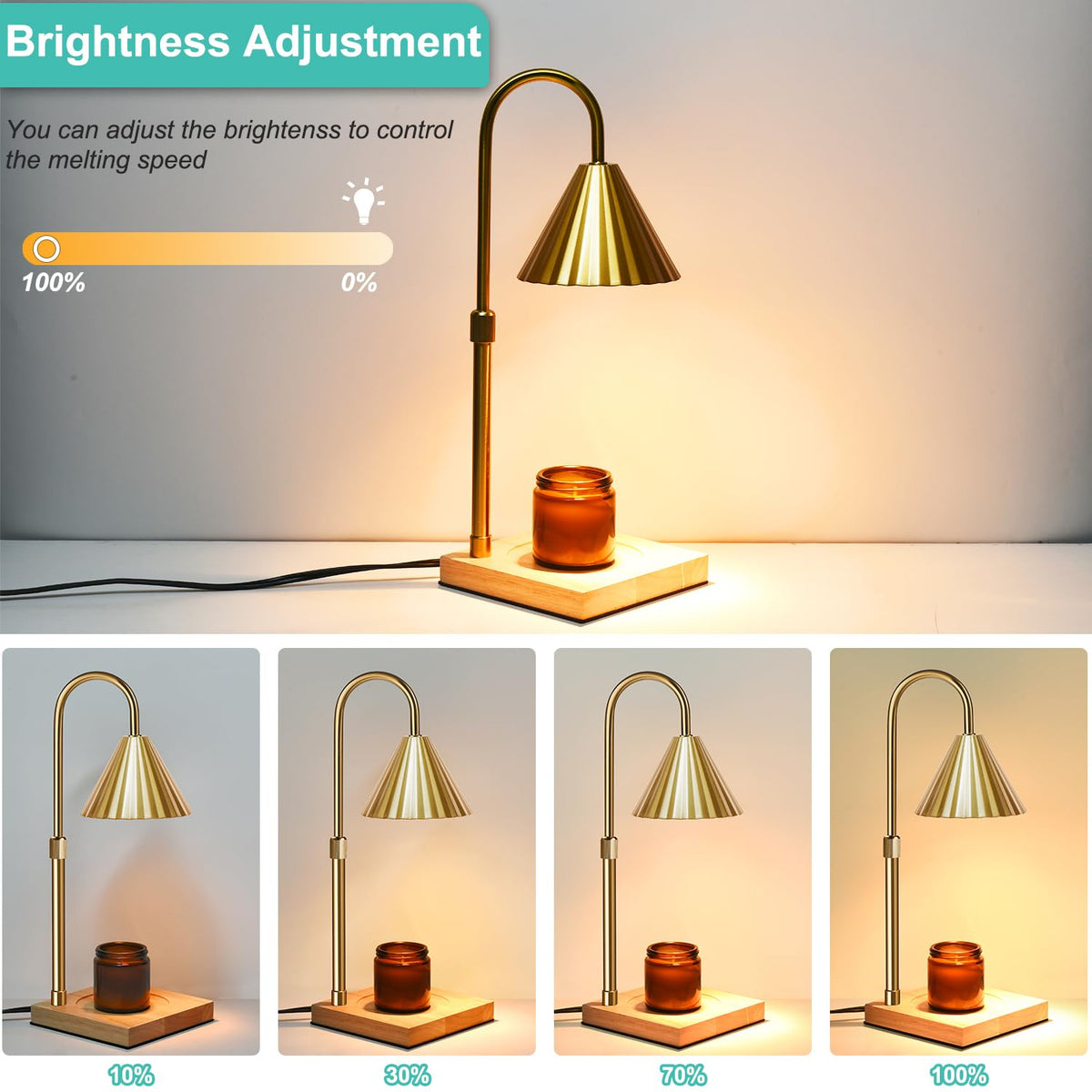 Candle Warmer Lamp with Timer & Dimmer E76829