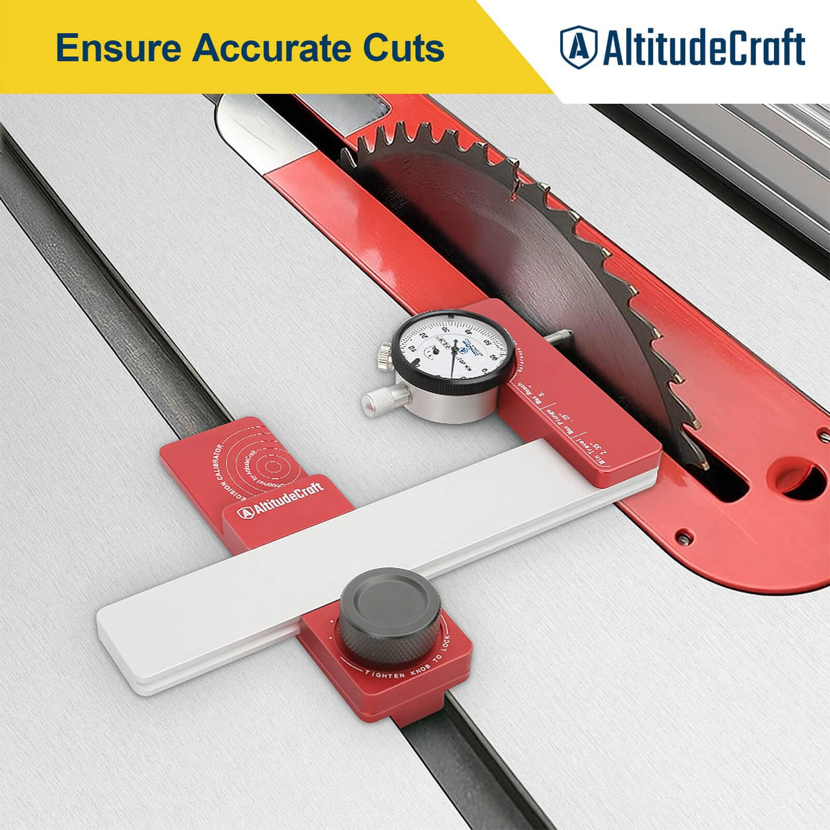 Table Saw Alignment Gauge with 0.001-Inch Dial Indicator D625