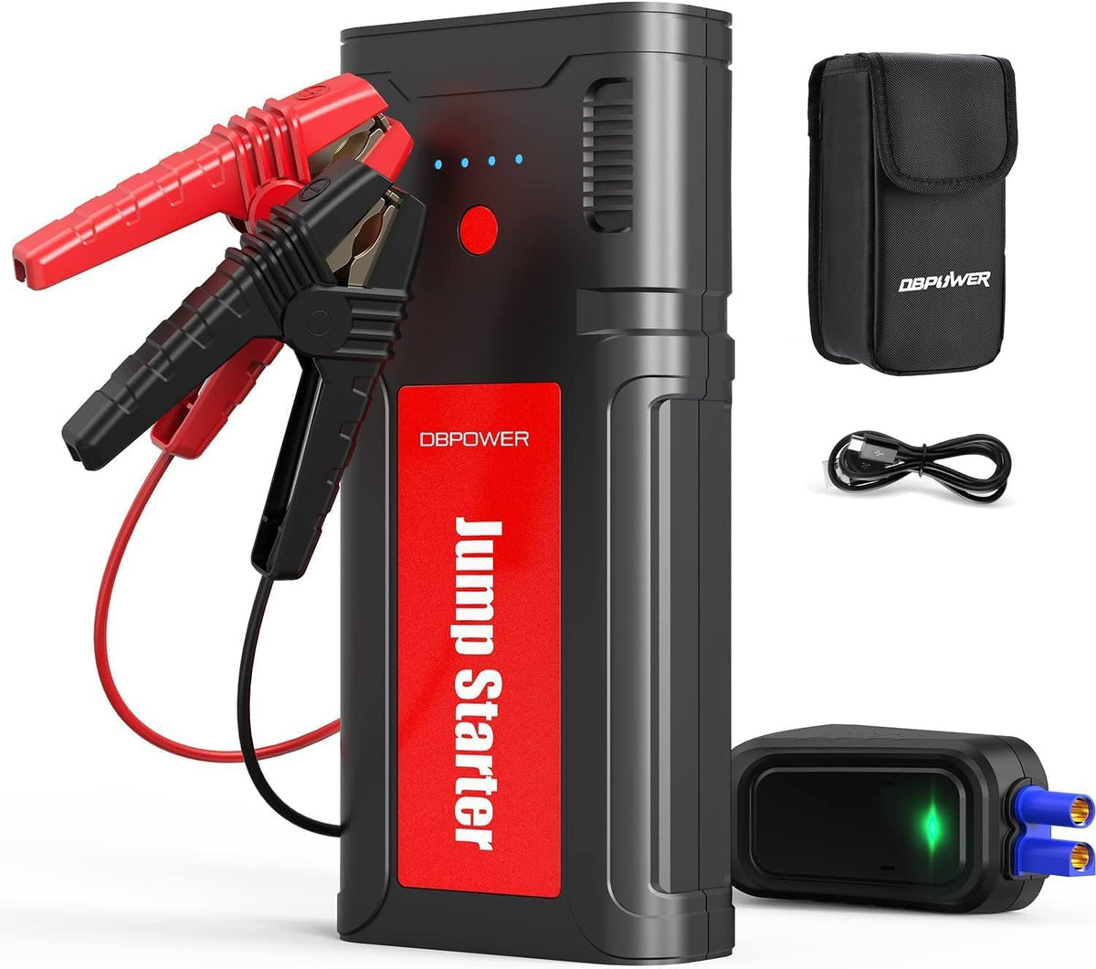 Portable 12V Car Jump Starter with Smart Clamp Cables T86800