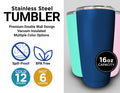 16 oz Insulated Stainless Steel Tumblers 2 Pack Black E46935