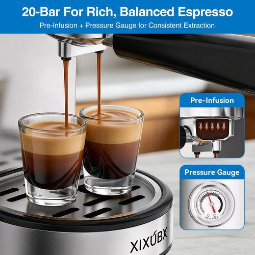 20 Bar Espresso Machine with Milk Frother A7654