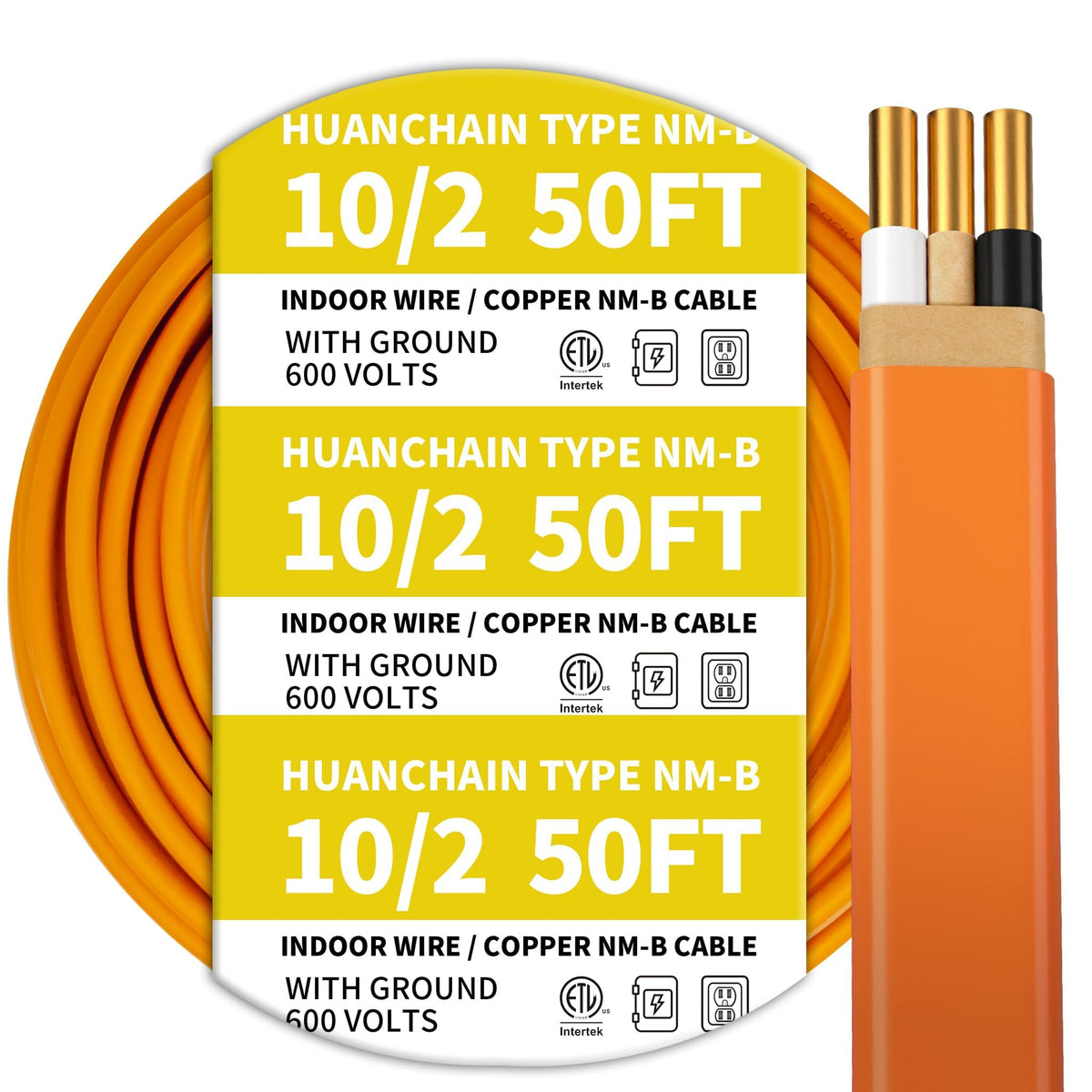 Orange 50FT Non-Metallic Sheathed Cable Z154