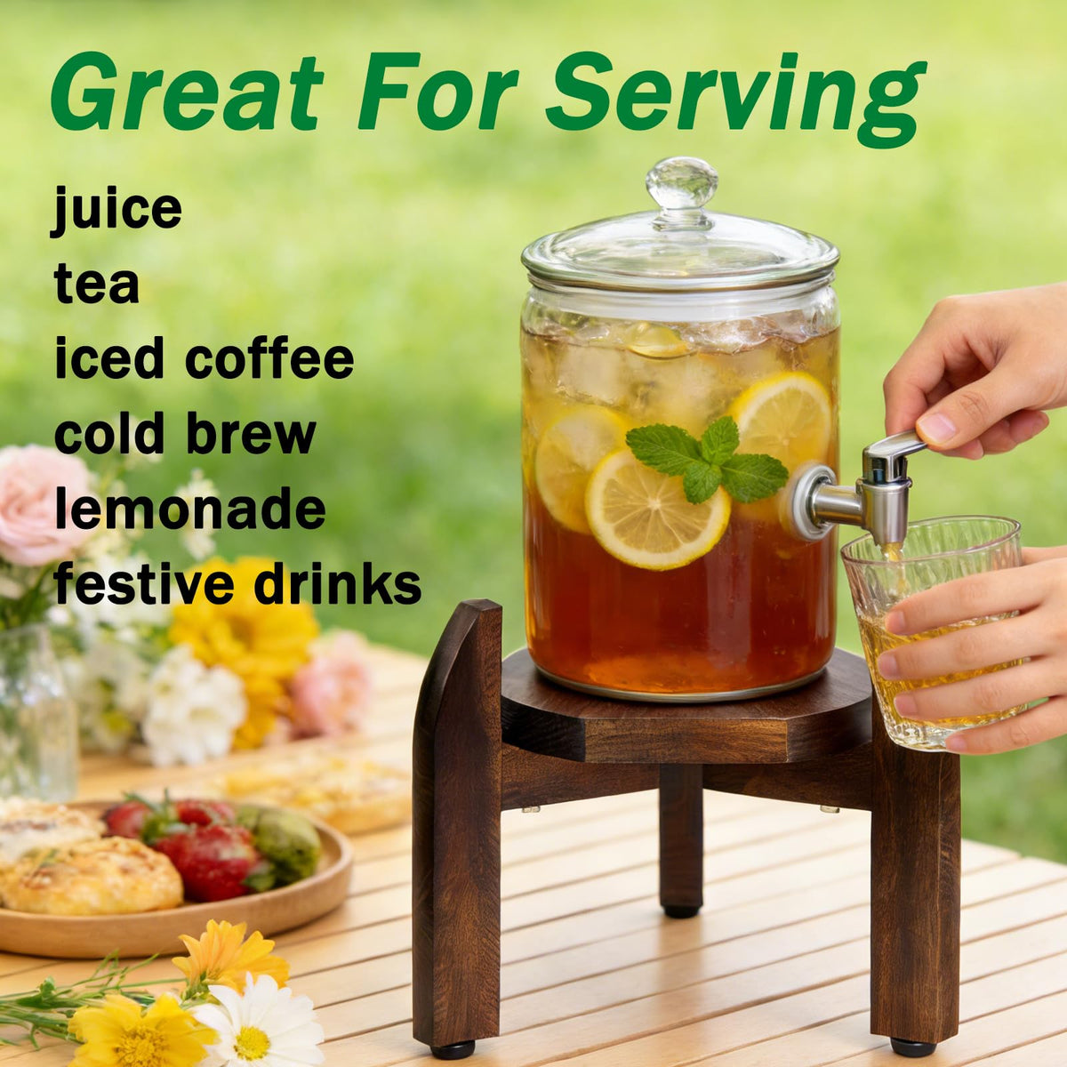 Adjustable 8-11.2 Inch Drink Dispenser Stand T95595