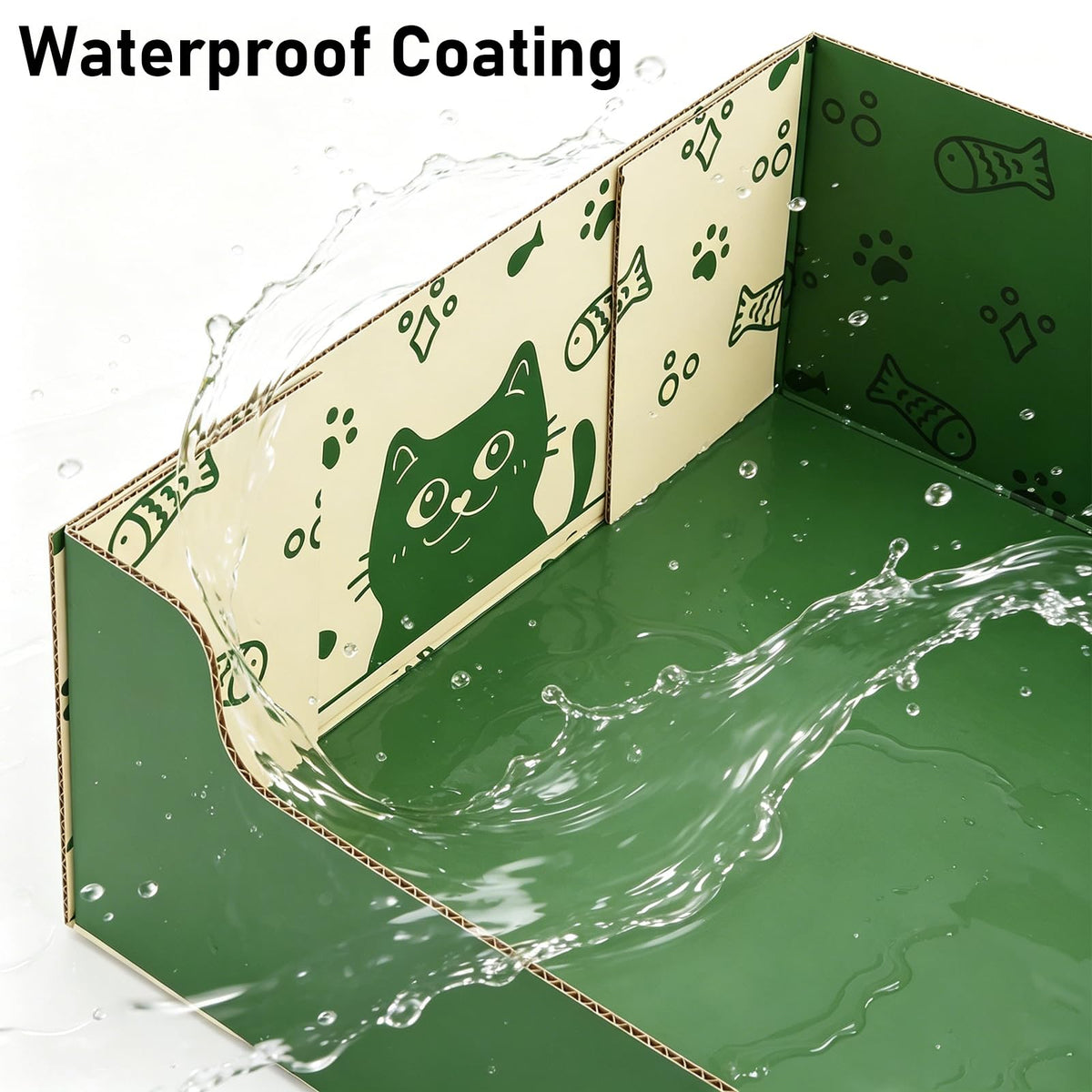 8 Pcs Disposable Cat Litter Box with Scoop E602395