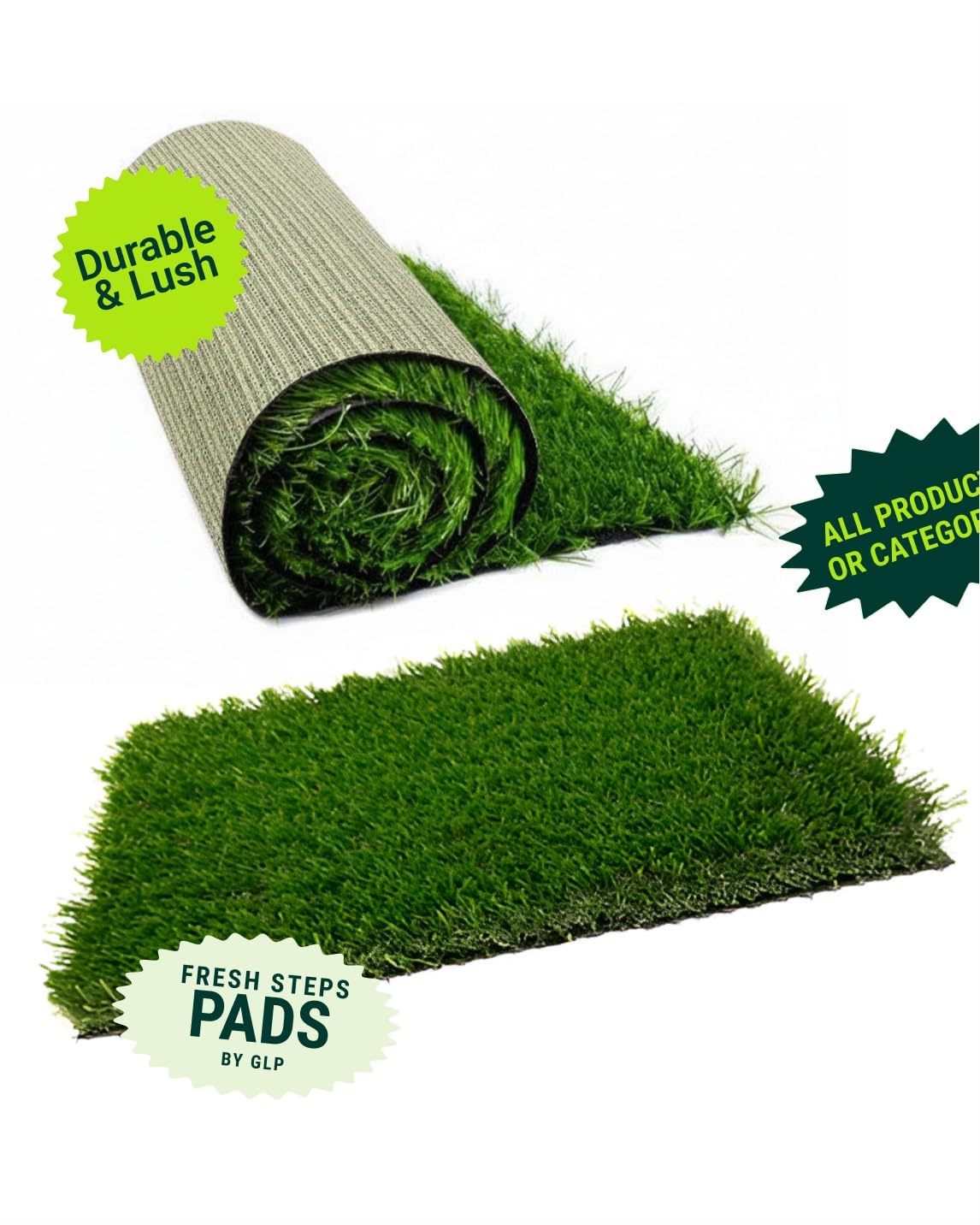 Artificial Grass Dog Potty Grass Pad Replacement 4-Pack 20x25” Reusable F386