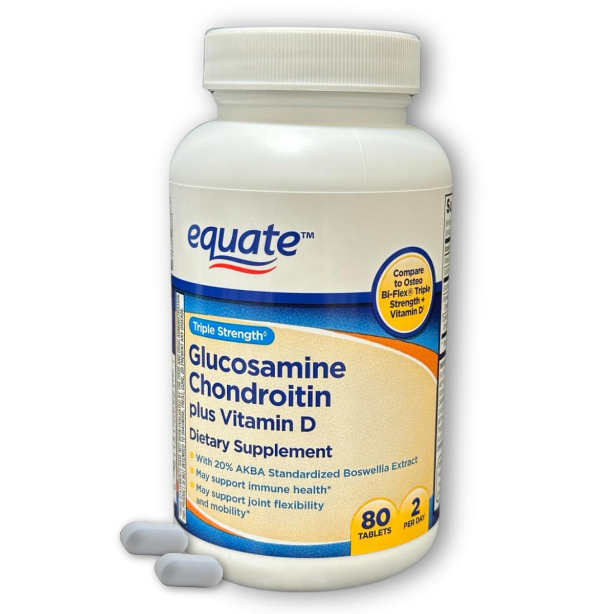 Triple Strength Glucosamine Chondroitin Vitamin D Tablets 80ct I726