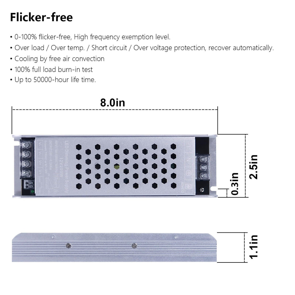 12V 200W Dimmable LED Driver J1222