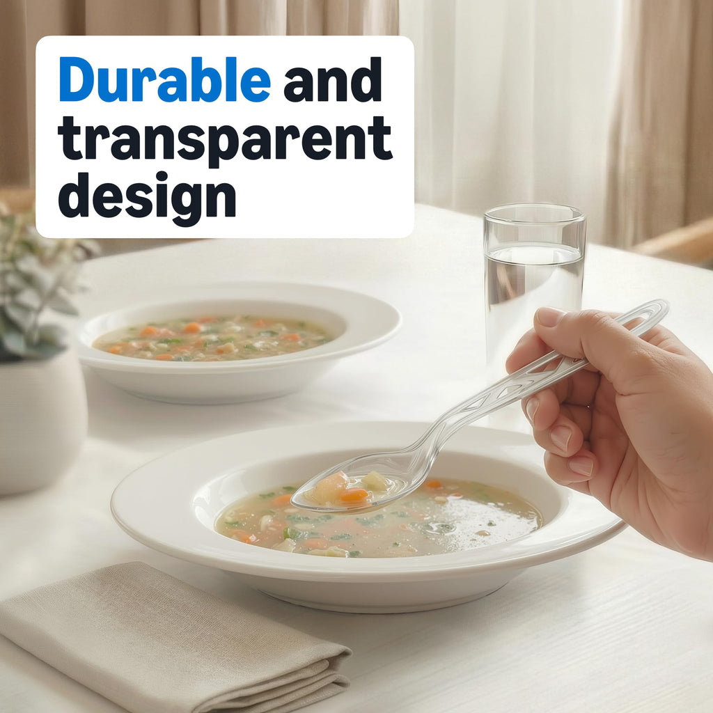 Clear Plastic Spoons 100 Count Y9384