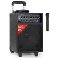 Wireless Portable PA System 400W Bluetooth Compatible Rechargeable Battery Powered Speaker Microphone Set H32056