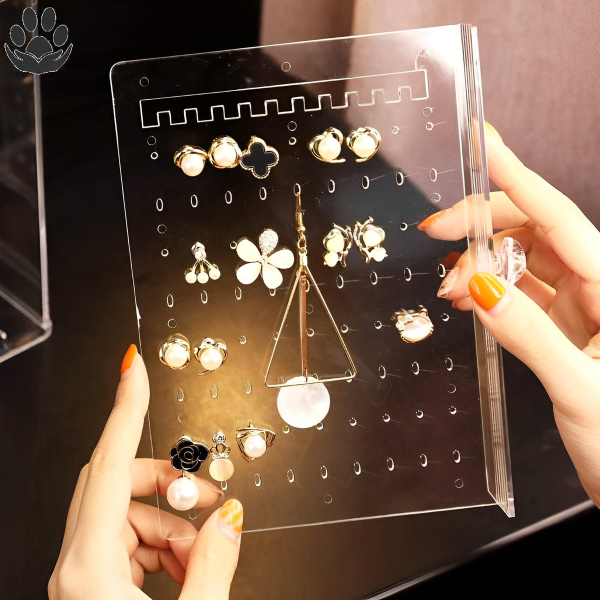 Clear Acrylic 3 Vertical Drawer Jewelry Storage Box Q1072