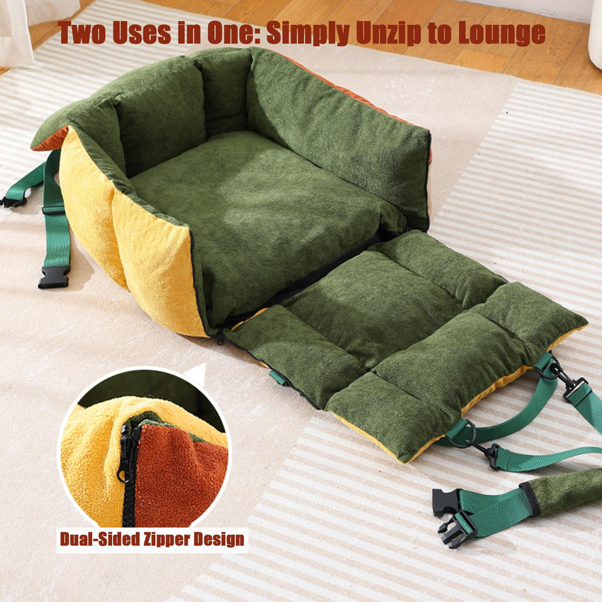 2-in-1 Dog Car Seat for Small Dogs T2065