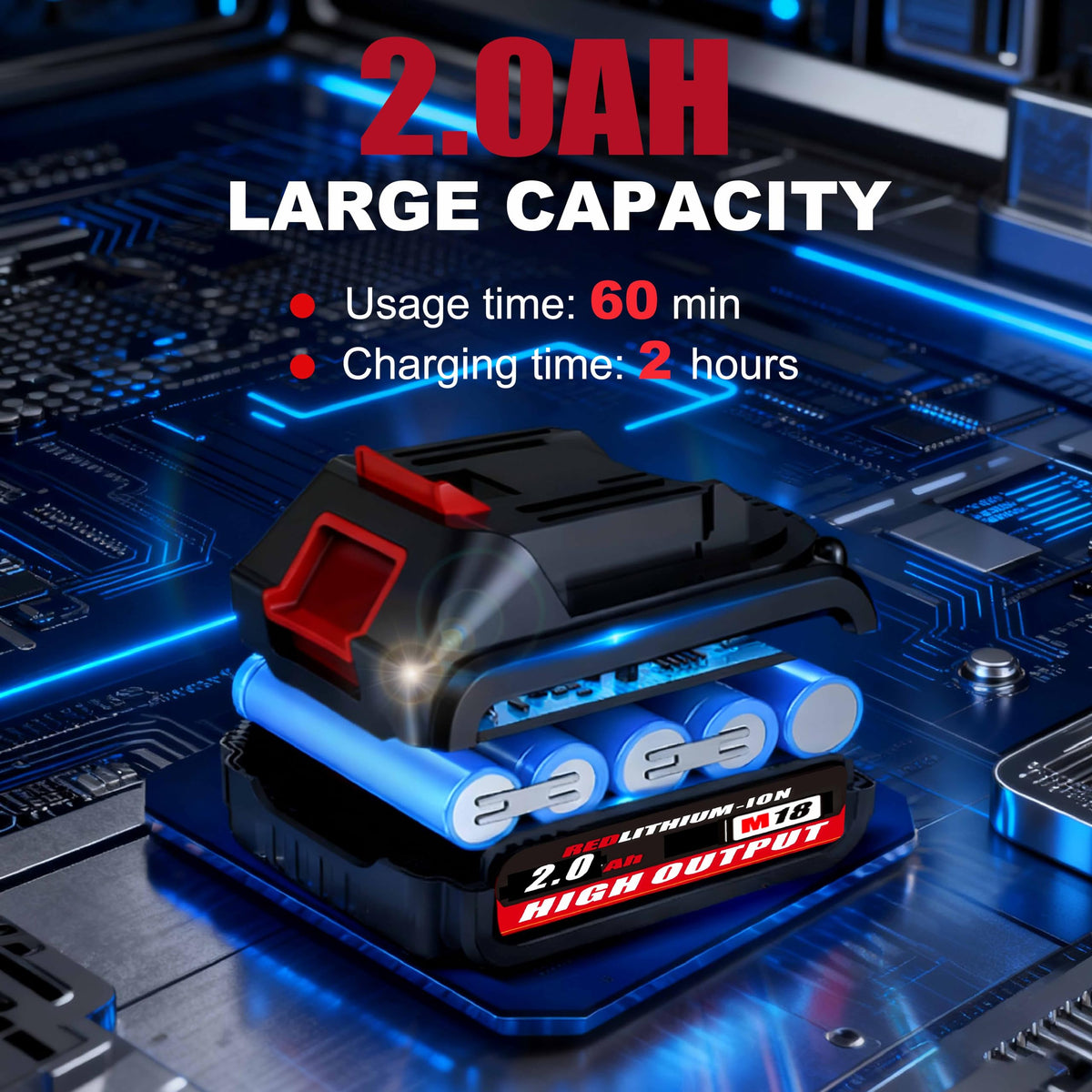 21V Brushless Cordless Power Drill with 2 Battery and Charger D2234
