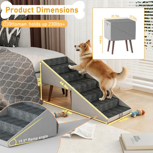 2-in-1 Foldable Dog Stairs and Ramp X92217