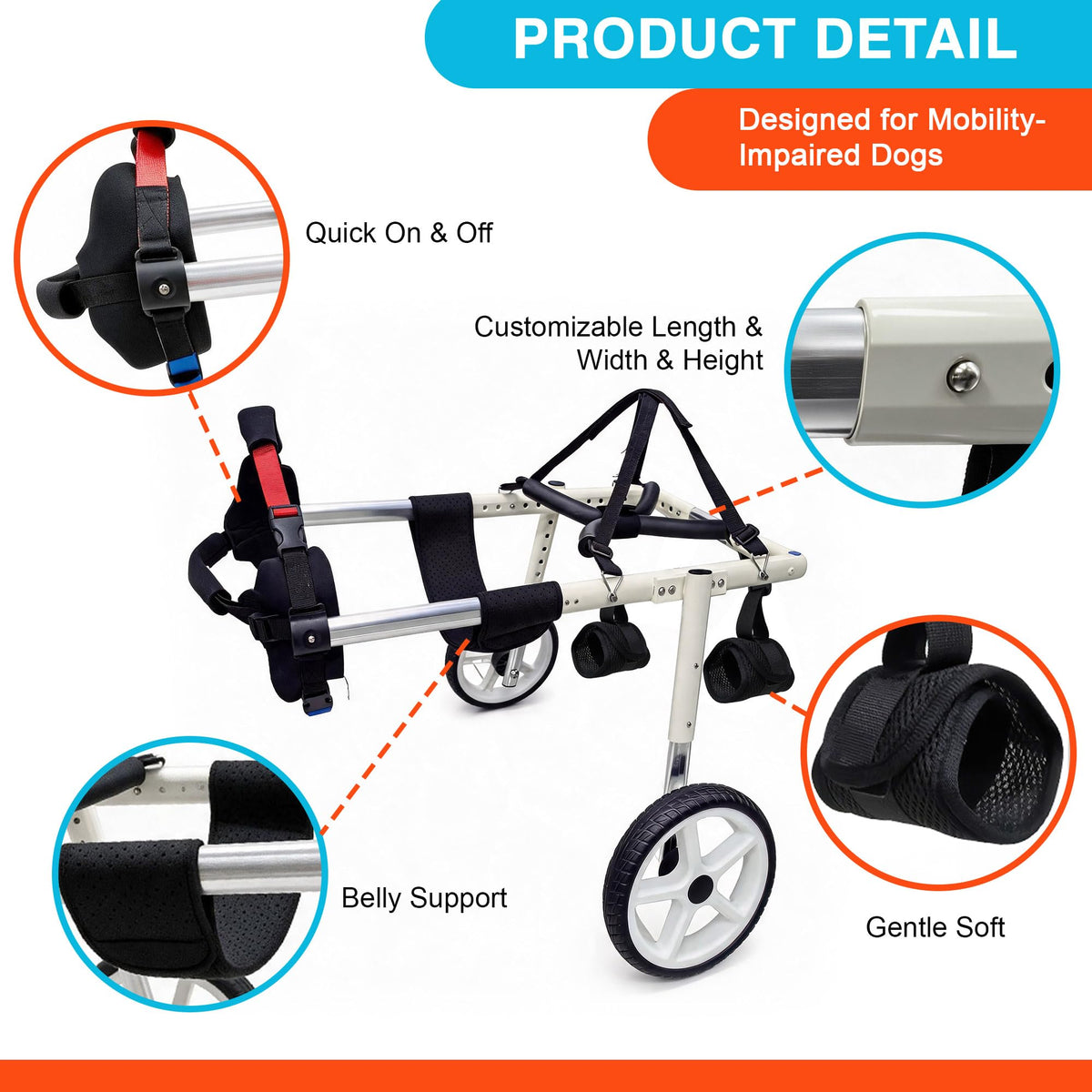 Adjustable Large Dog Wheelchair C25951