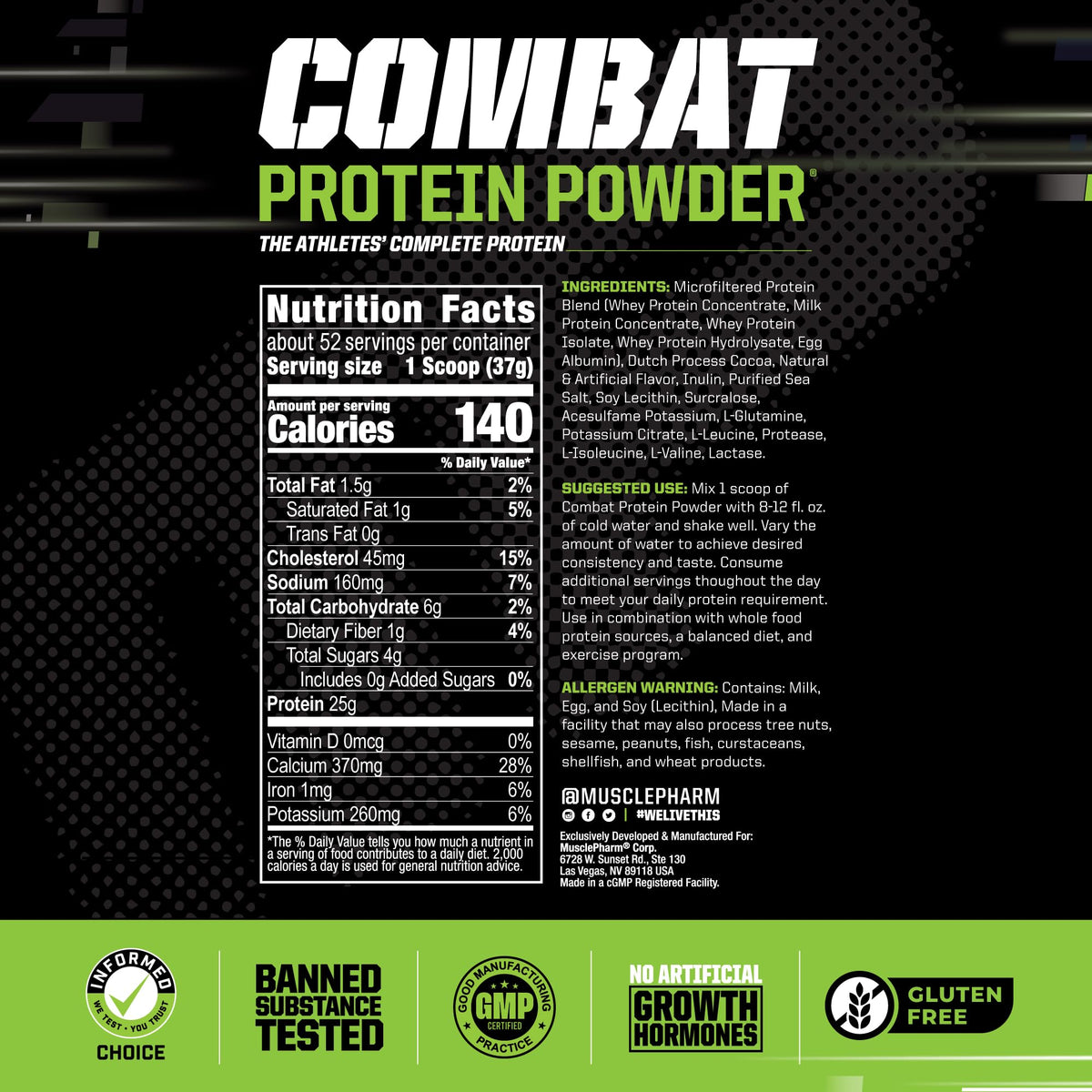 Chocolate Milk Flavor 5 Protein Sources Gluten Free Protein Powder 4.2 lb Q2400