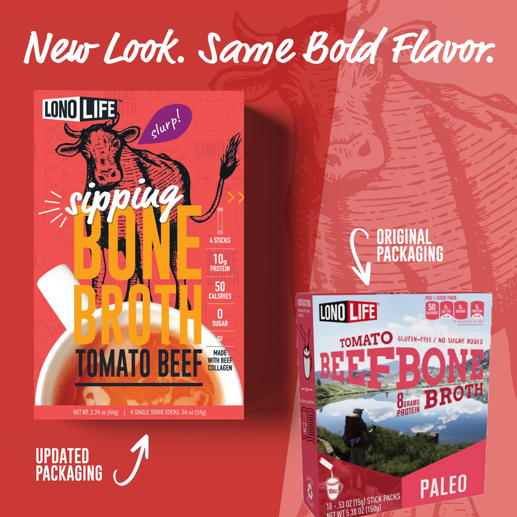 Tomato Beef Bone Broth Packets 10 Pack N1938