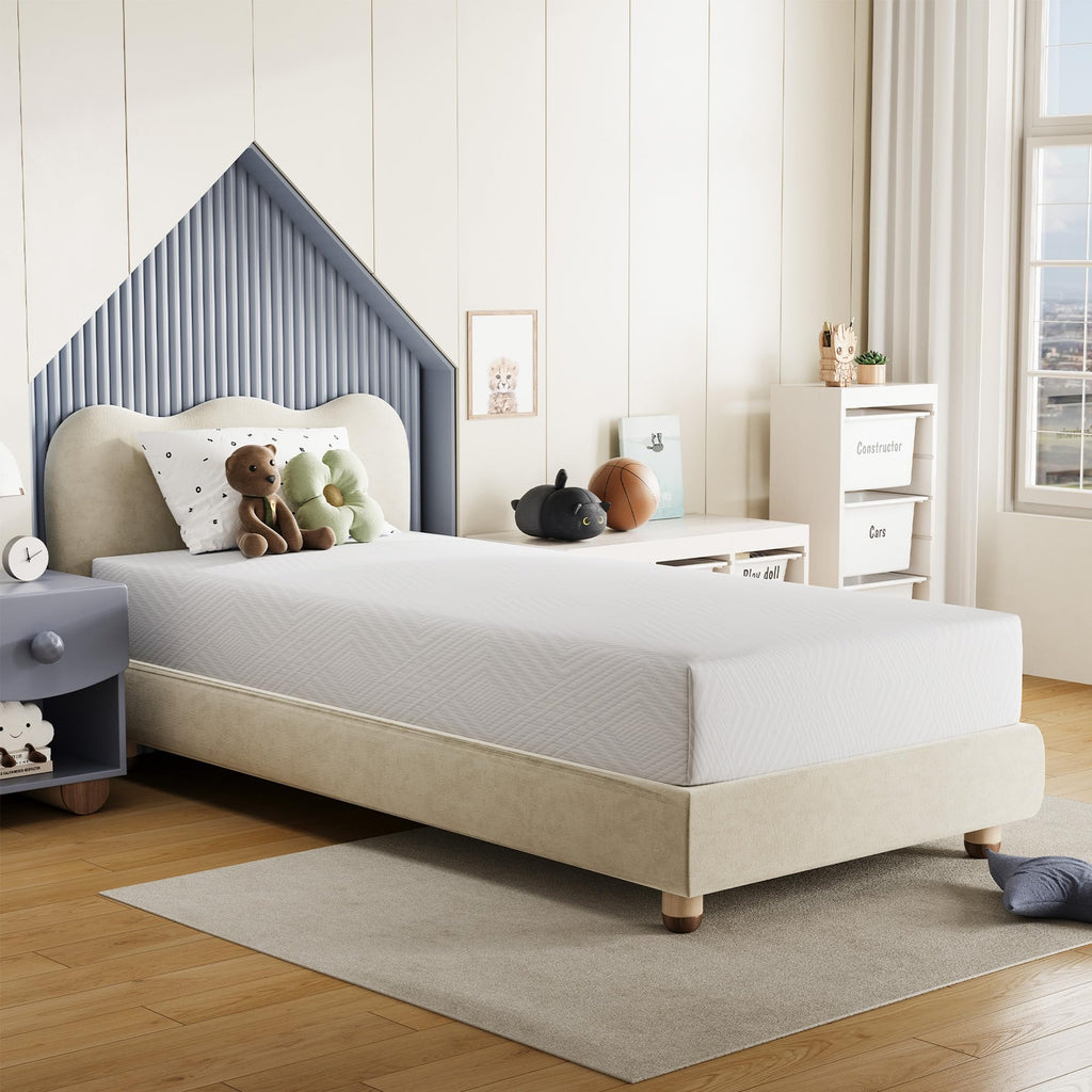 Twin Memory Foam Mattress 5 Inch Medium Firm White Z435515