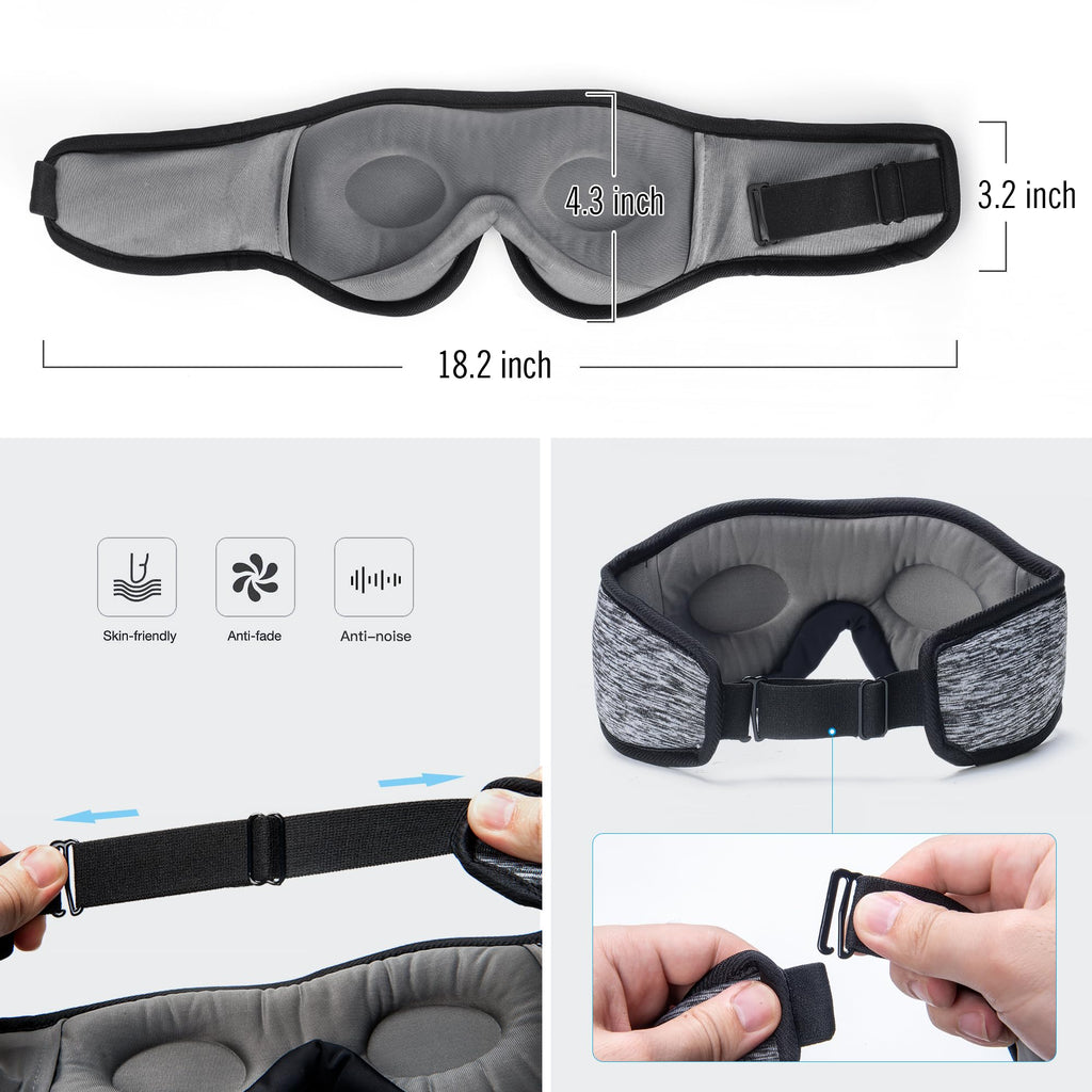 3D Sleep Mask with Bluetooth Headphones N235157