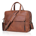 Full Grain Italian Leather Laptop Bag with Multiple Compartments M562493