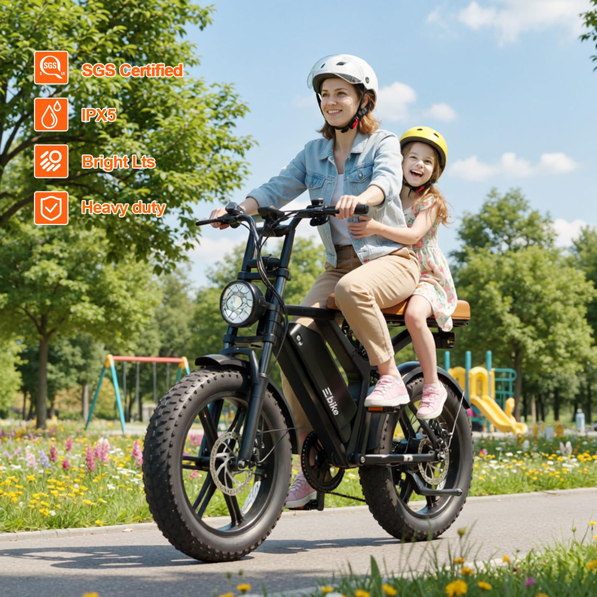 Electric Bike 48V 15 Ah Battery 2000W Peak Motor D730