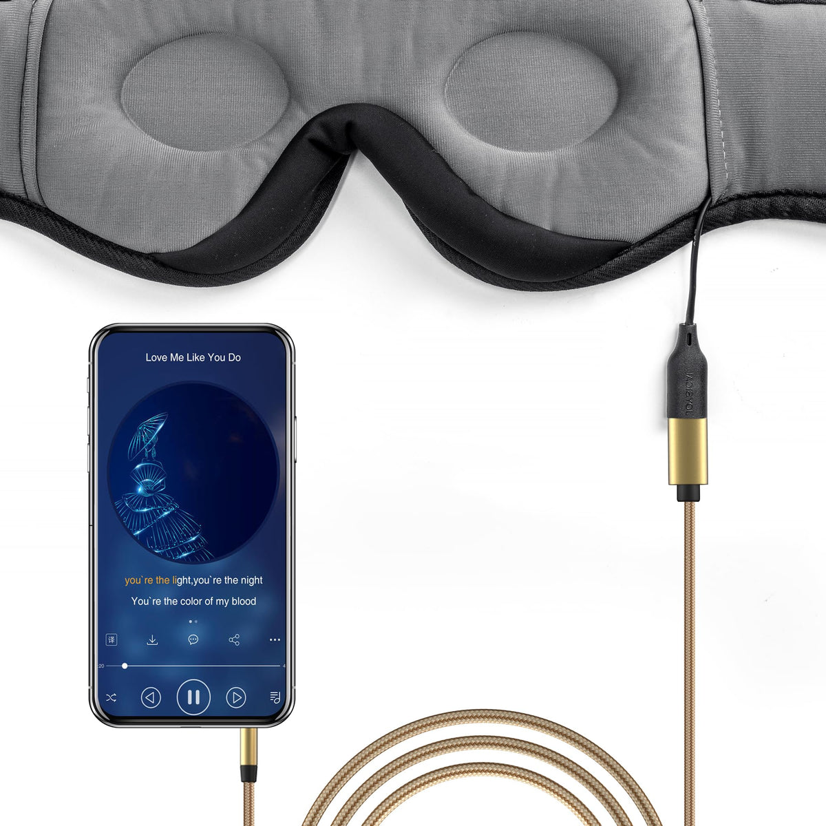 3D Sleep Mask with Bluetooth Headphones N235157