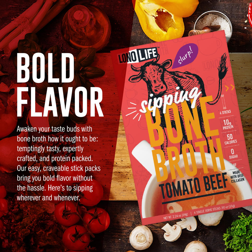 Tomato Beef Bone Broth Packets 10 Pack N1938