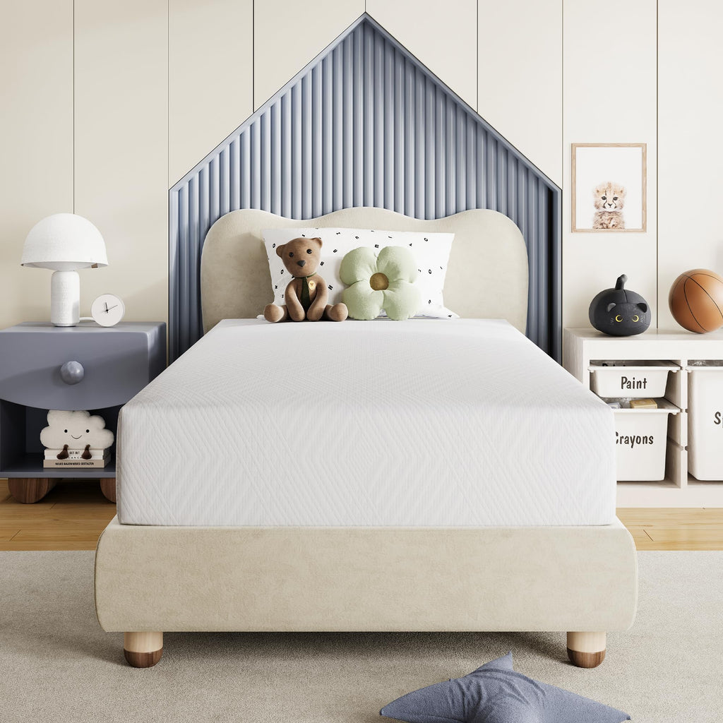 Twin Memory Foam Mattress 5 Inch Medium Firm White Z435515