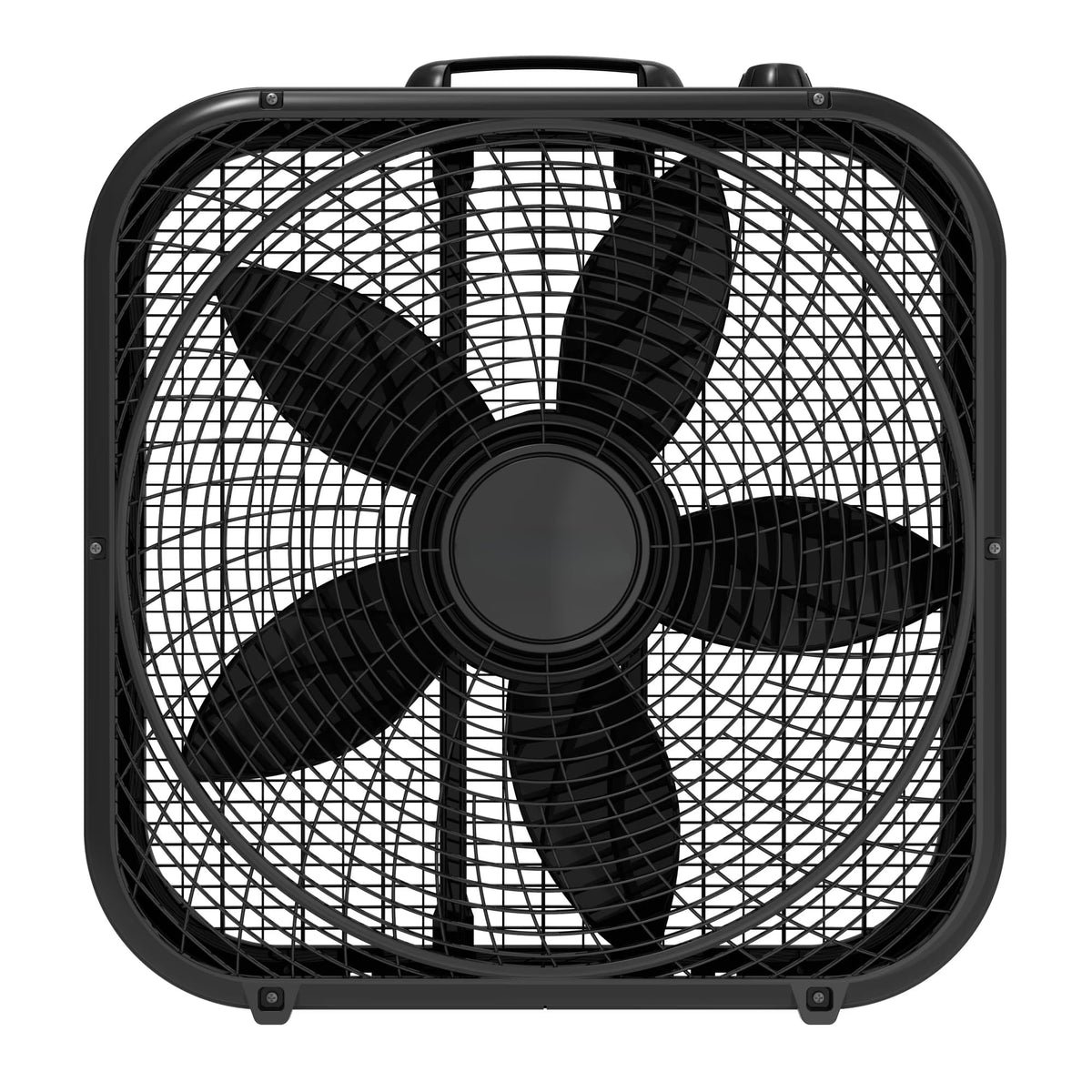 20-Inch Classic Box Fan, Three-Speed, Quiet, Tabletop with Carrying Handle, White A176159
