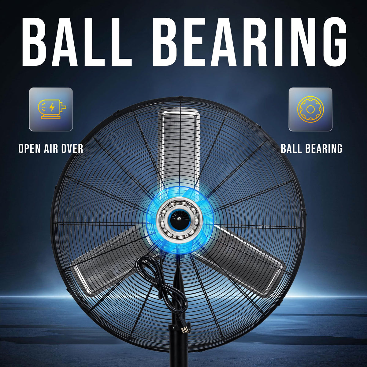 30 Inch 3 Speed High Velocity Metal Pedestal Fan B6155