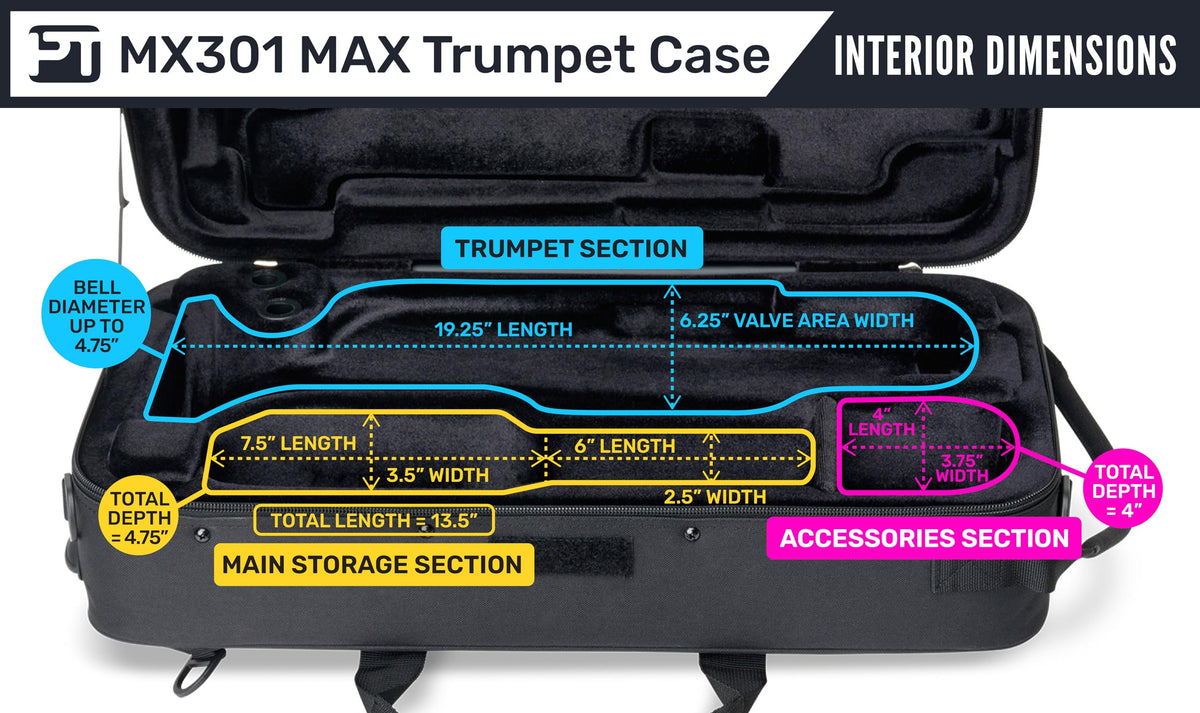 Trumpet MAX Rectangular Case with Interior Storage P737696