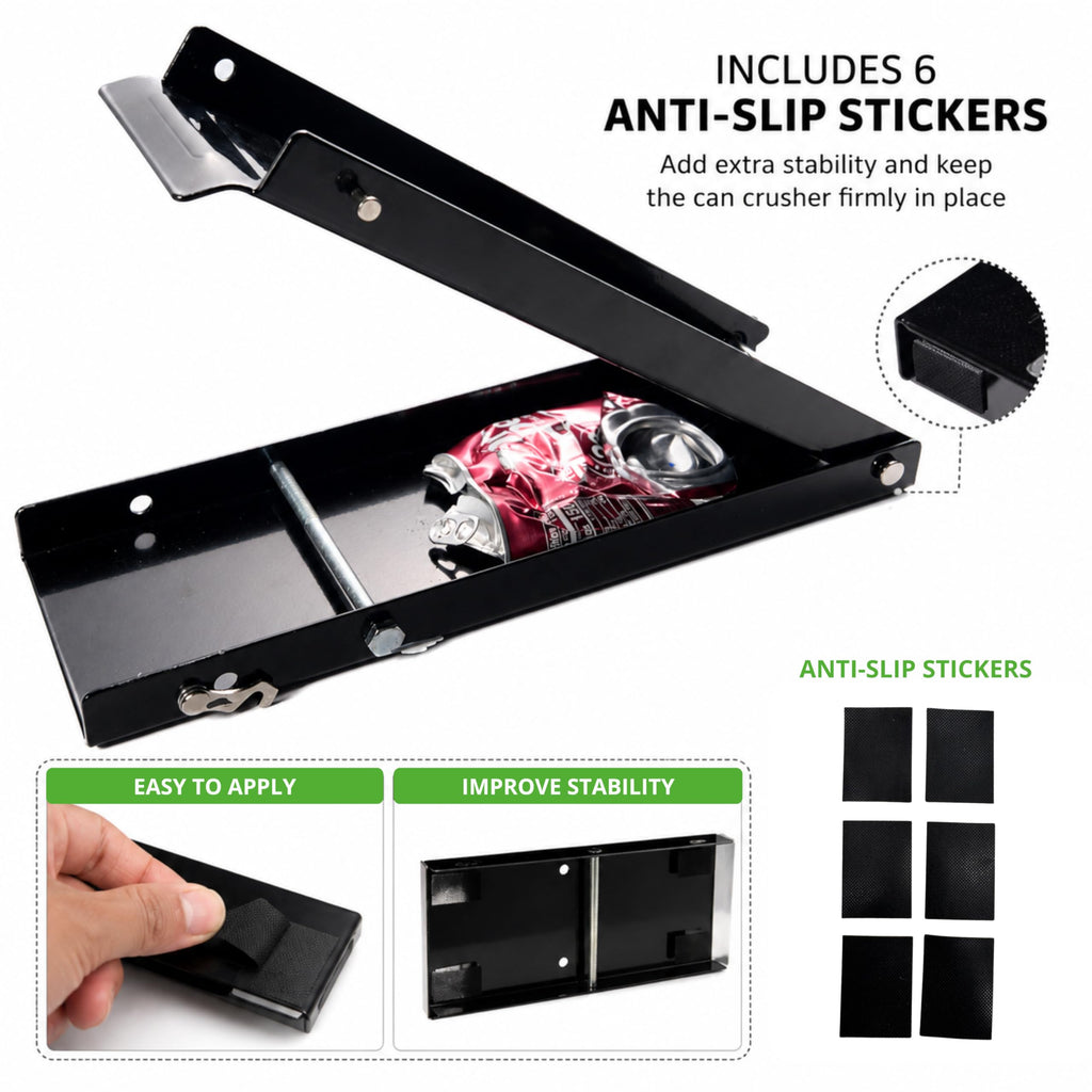Heavy Duty Aluminum Foldable Can Crusher with Non-Slip Base Q118807