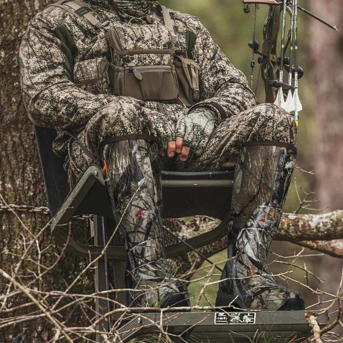 Waterproof Insulated Rubber Hunting Boots X2863