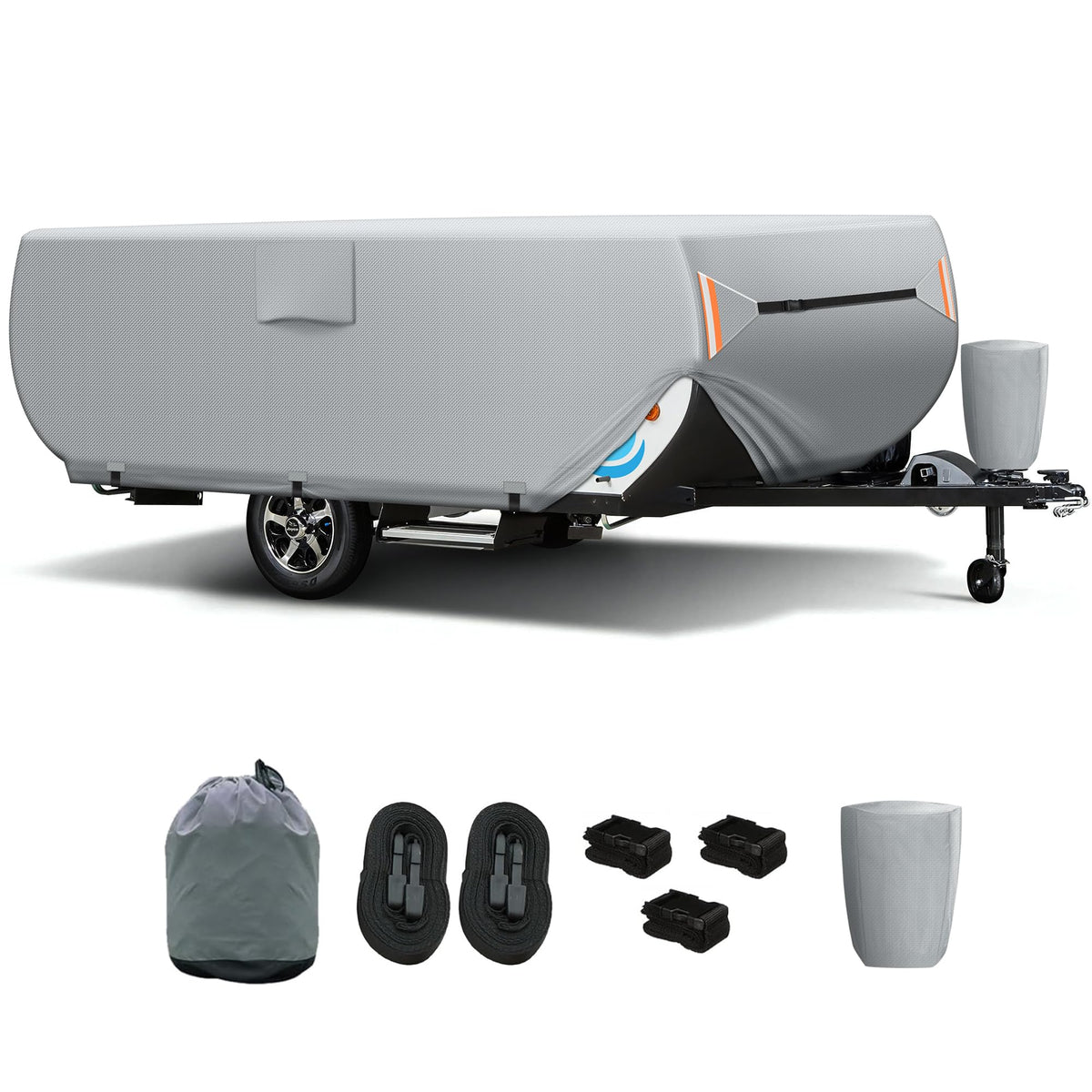 7 Layers Ripstop Waterproof Pop Up Camper Cover Fits 14' - 16' Trailers C952