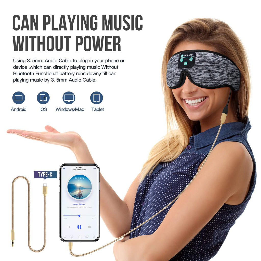 3D Sleep Mask with Bluetooth Headphones N235157
