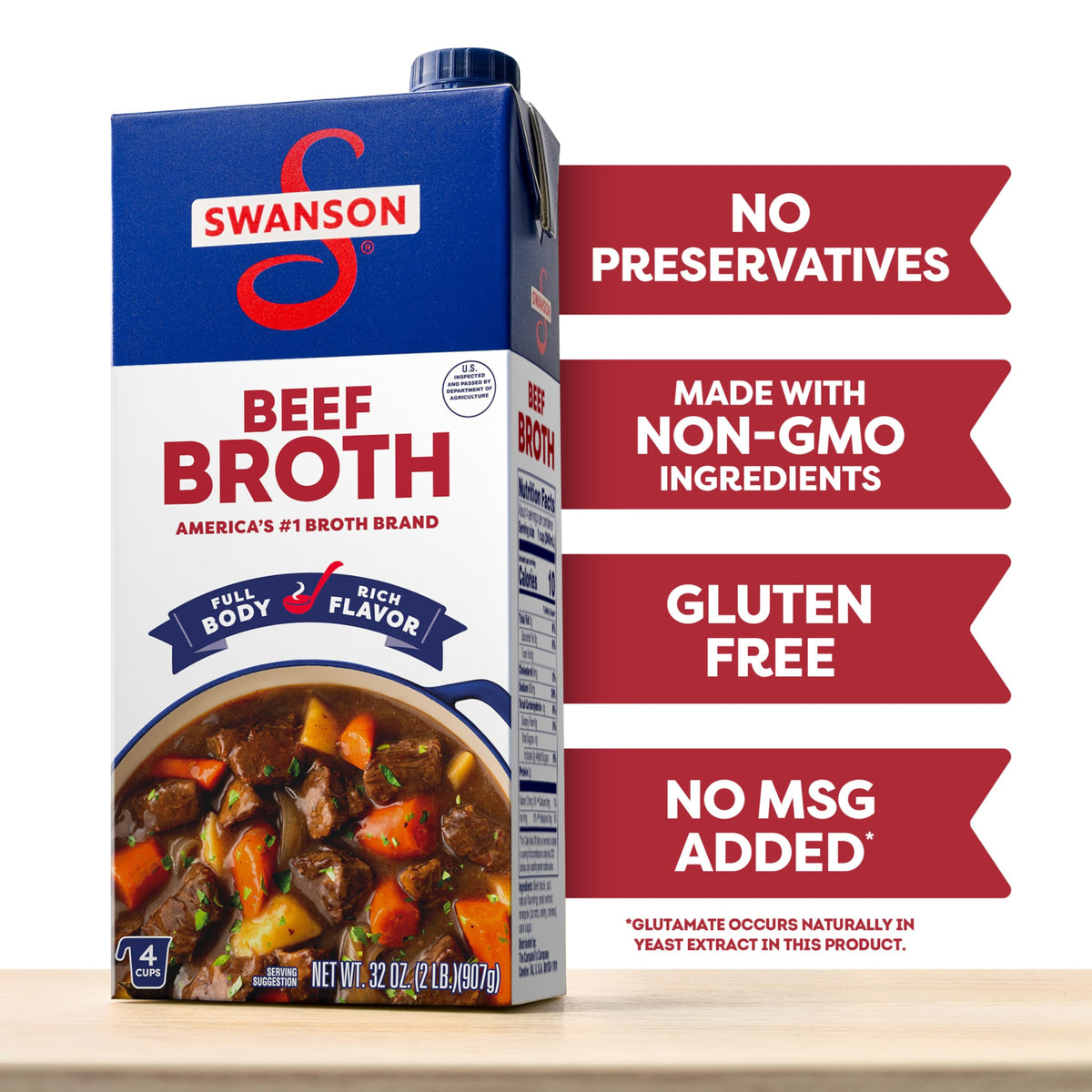 Beef Broth 32 oz Carton B4584