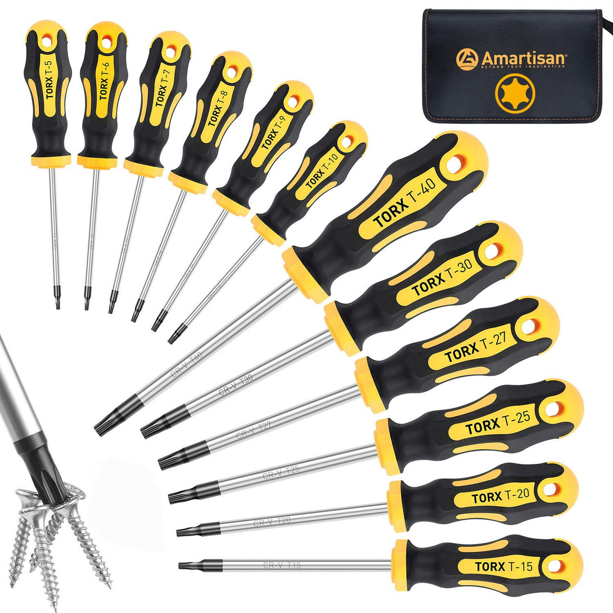 12-Piece Magnetic Torx Screwdrivers Set T5 - T40 Z1057