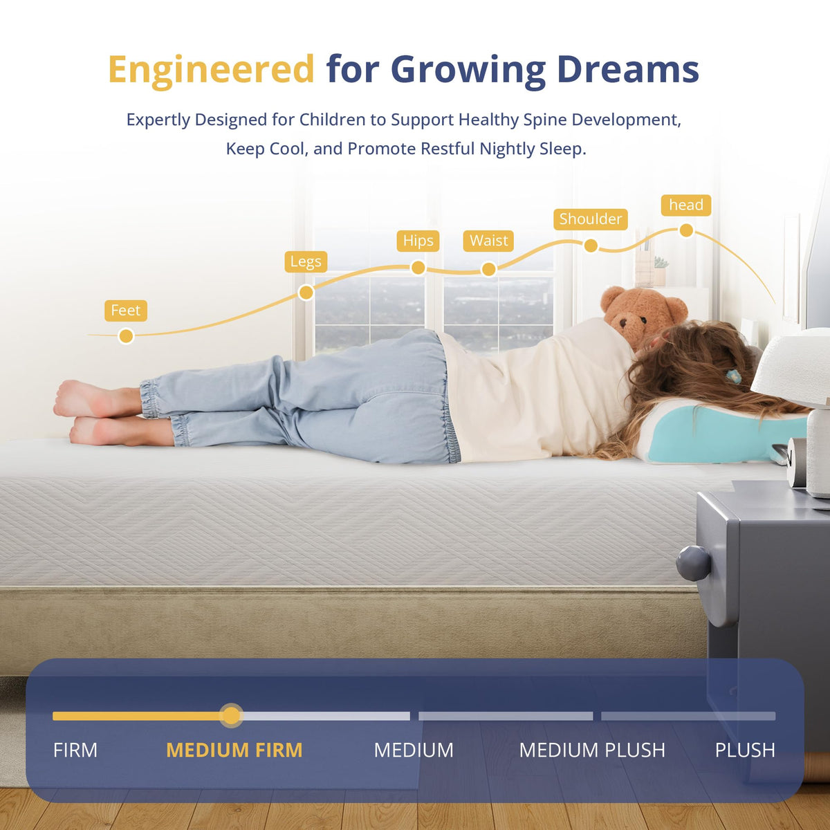 Twin Memory Foam Mattress 5 Inch Medium Firm White Z435515