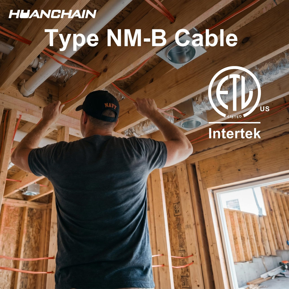 Orange 50FT Non-Metallic Sheathed Cable Z154