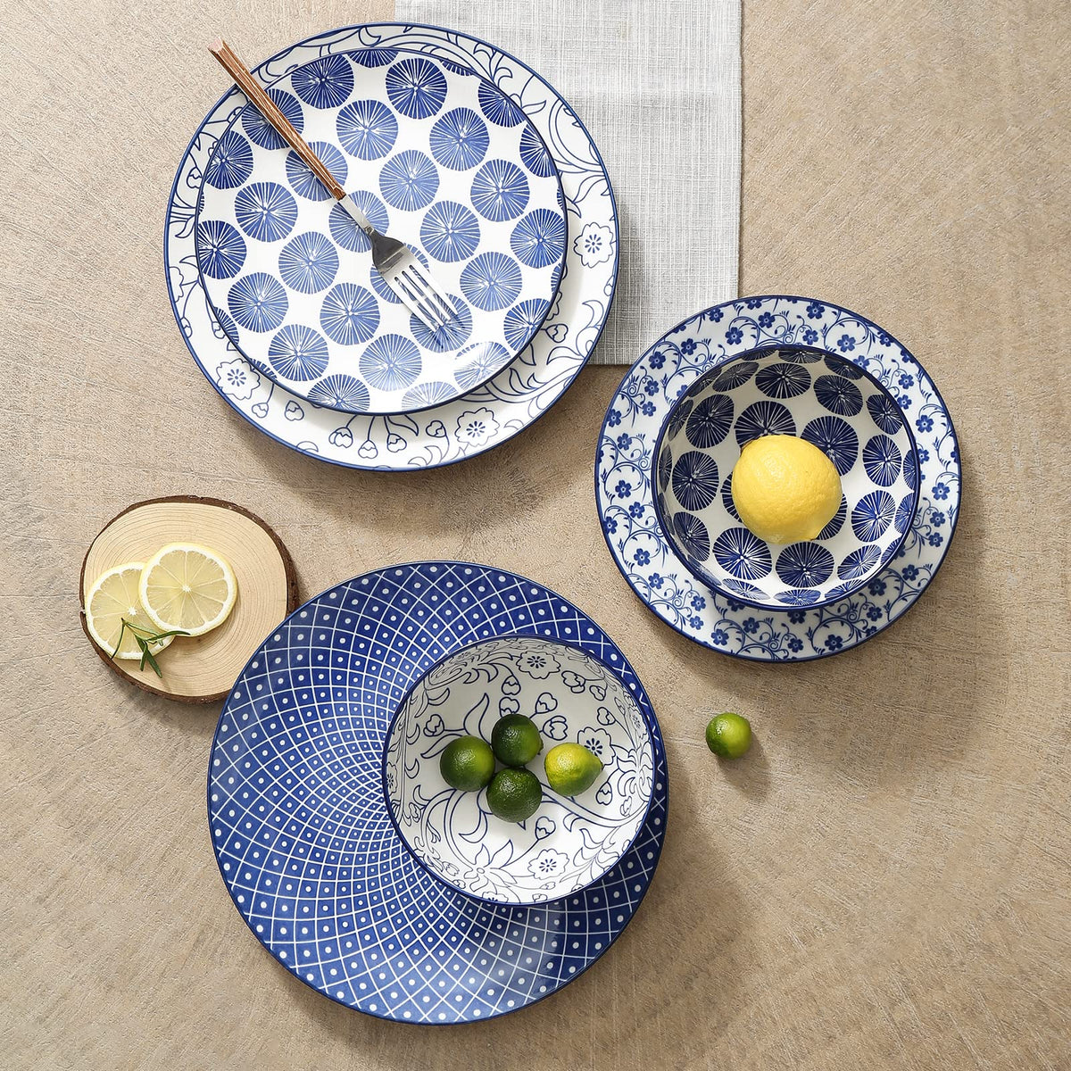 Ceramic Dinnerware Set 12 Pieces W7553