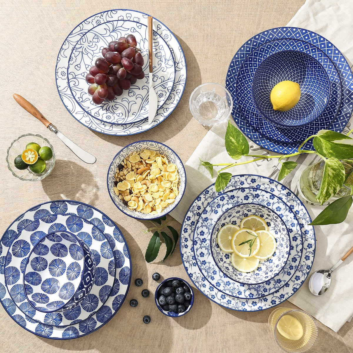 Ceramic Dinnerware Set 12 Pieces W7553