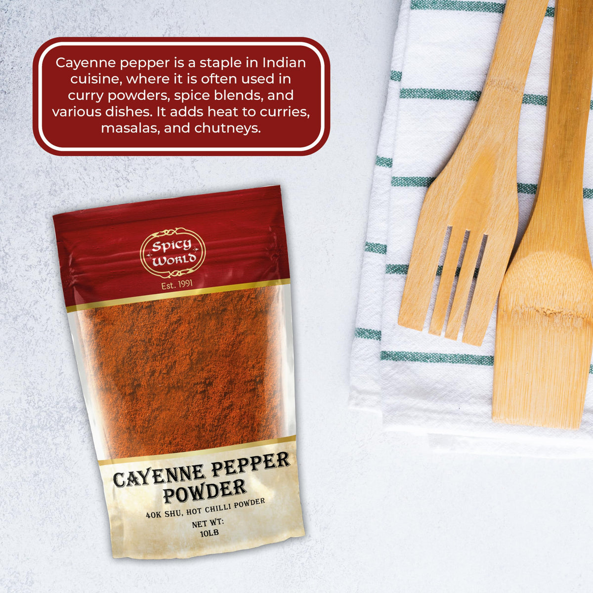 Cayenne Pepper Powder 10 Pound Bulk Bag A751