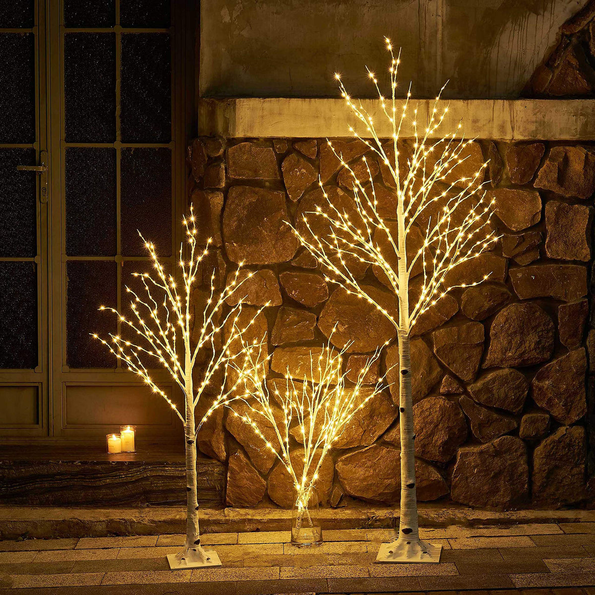 Lighted Birch Twig Tree with Fairy Lights 4FT 200 LED H9310